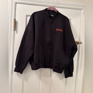 Spalding Black Jacket with Orange Logo